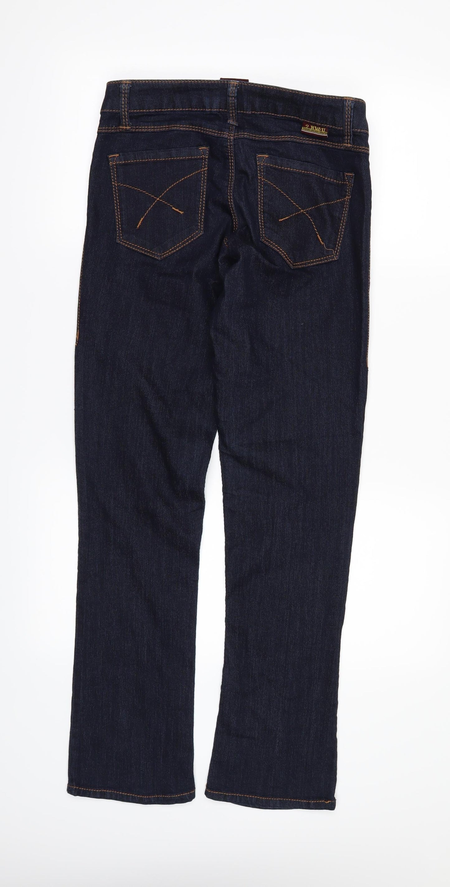 2 bwu Womens Beige  Denim Straight Jeans Size 28 L30 in