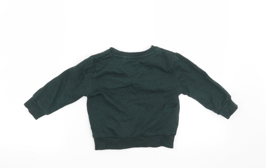Primark Boys Green   Pullover Sweatshirt Size 3-4 Years  - Hero