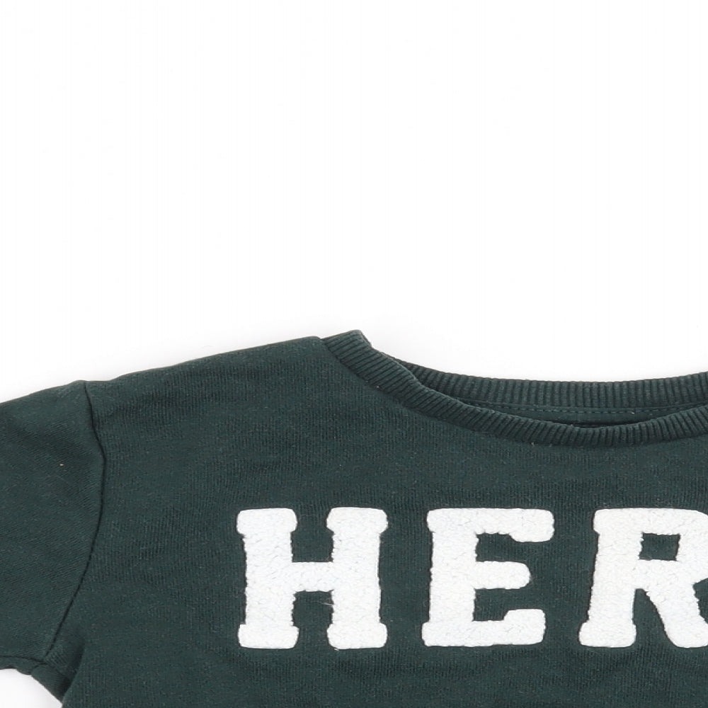 Primark Boys Green   Pullover Sweatshirt Size 3-4 Years  - Hero