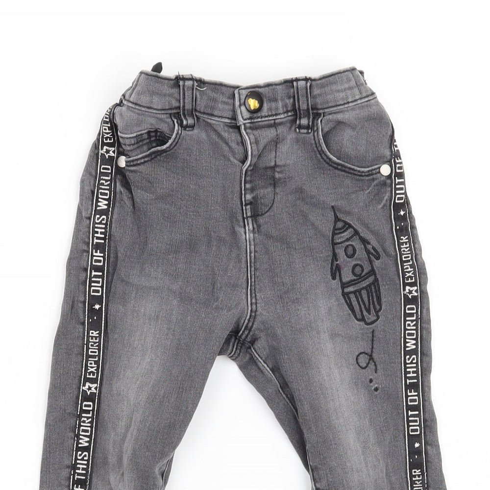 George Boys Grey   Cargo Jeans Size 18-24 Months  - Rocket