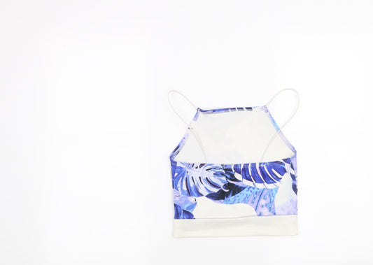 Missguided Womens White Floral  Basic Blouse Size 6