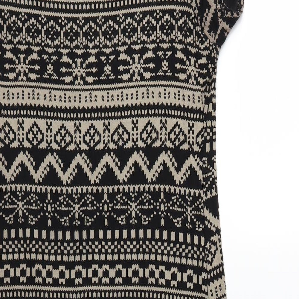 Apricot Womens Black Geometric  Bodycon  Size M