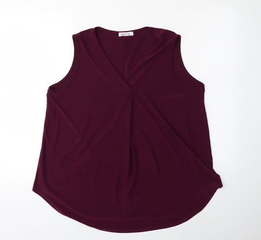 Styled By... Womens Purple   Basic Blouse Size L