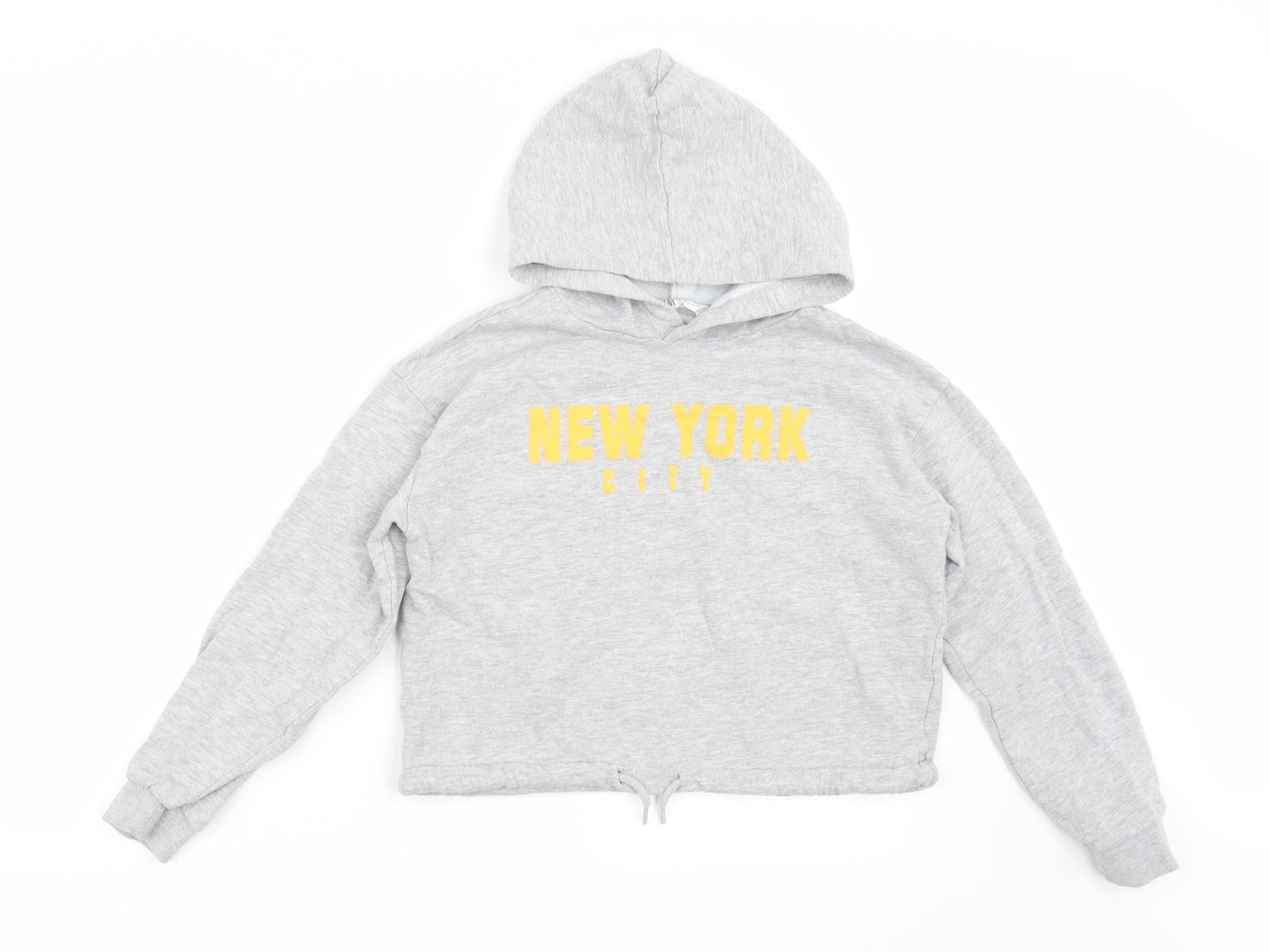 H&M Girls Grey   Pullover Hoodie Size 11 Years