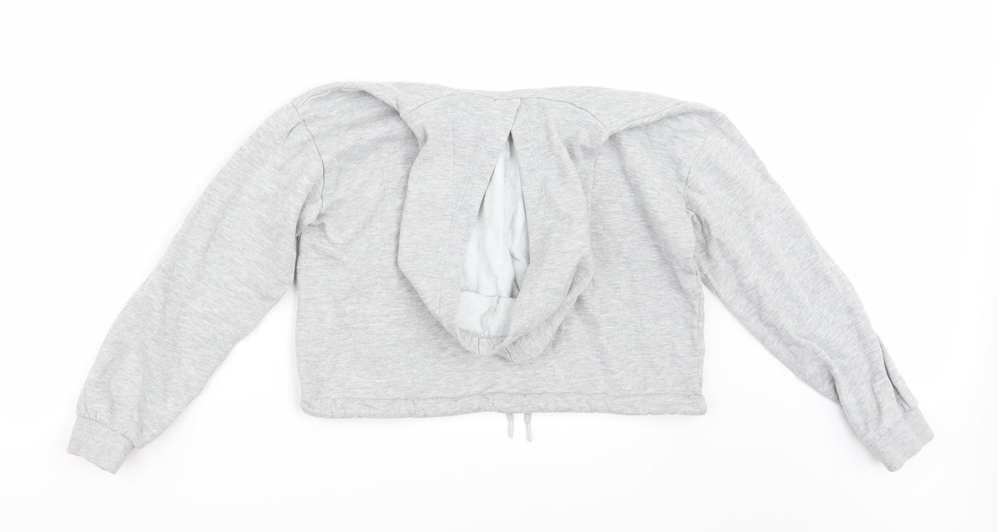 H&M Girls Grey   Pullover Hoodie Size 11 Years