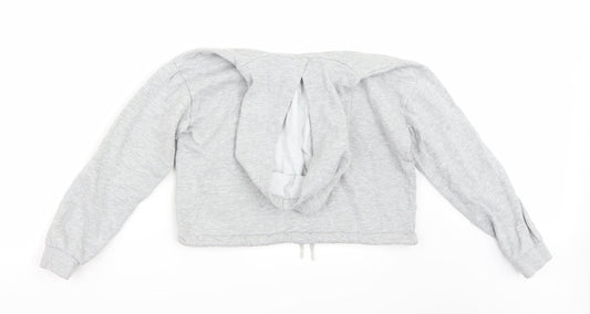 H&M Girls Grey   Pullover Hoodie Size 11 Years