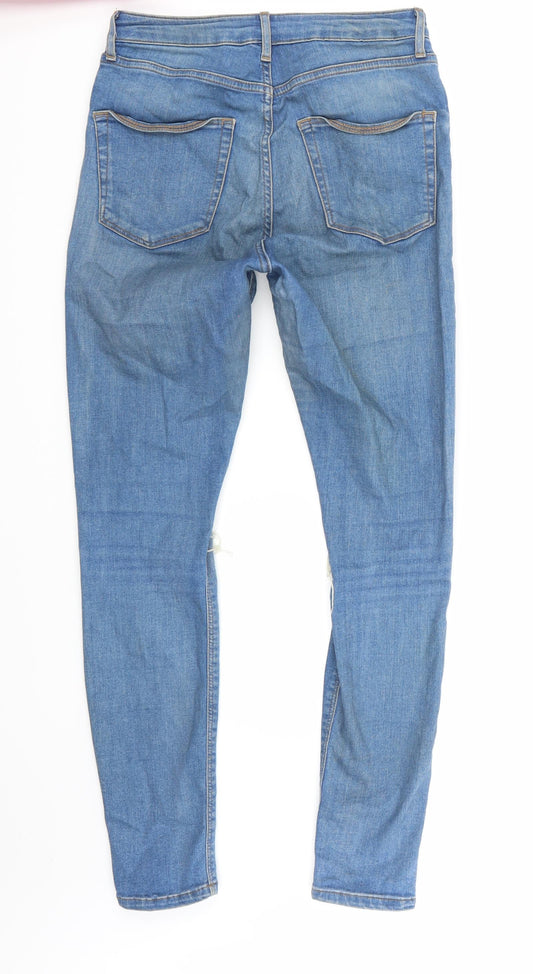 Topshop Womens Blue   Skinny Jeans Size 28 L32 in