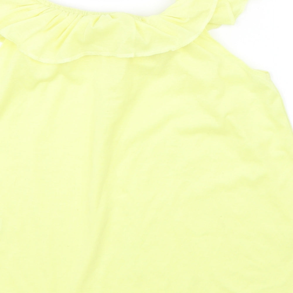 H&M Girls Yellow   Basic T-Shirt Size 5-6 Years