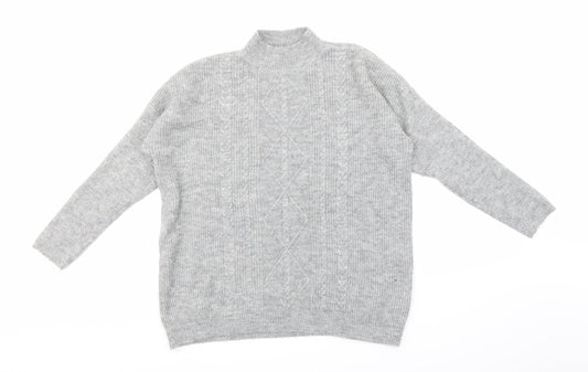Peacocks Womens Grey  Knit Pullover Jumper Size S