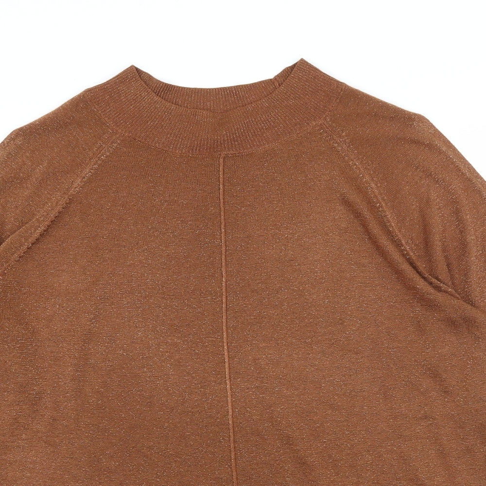 NEXT Womens Brown  Knit Pullover Jumper Size 12  - Open Sleeves