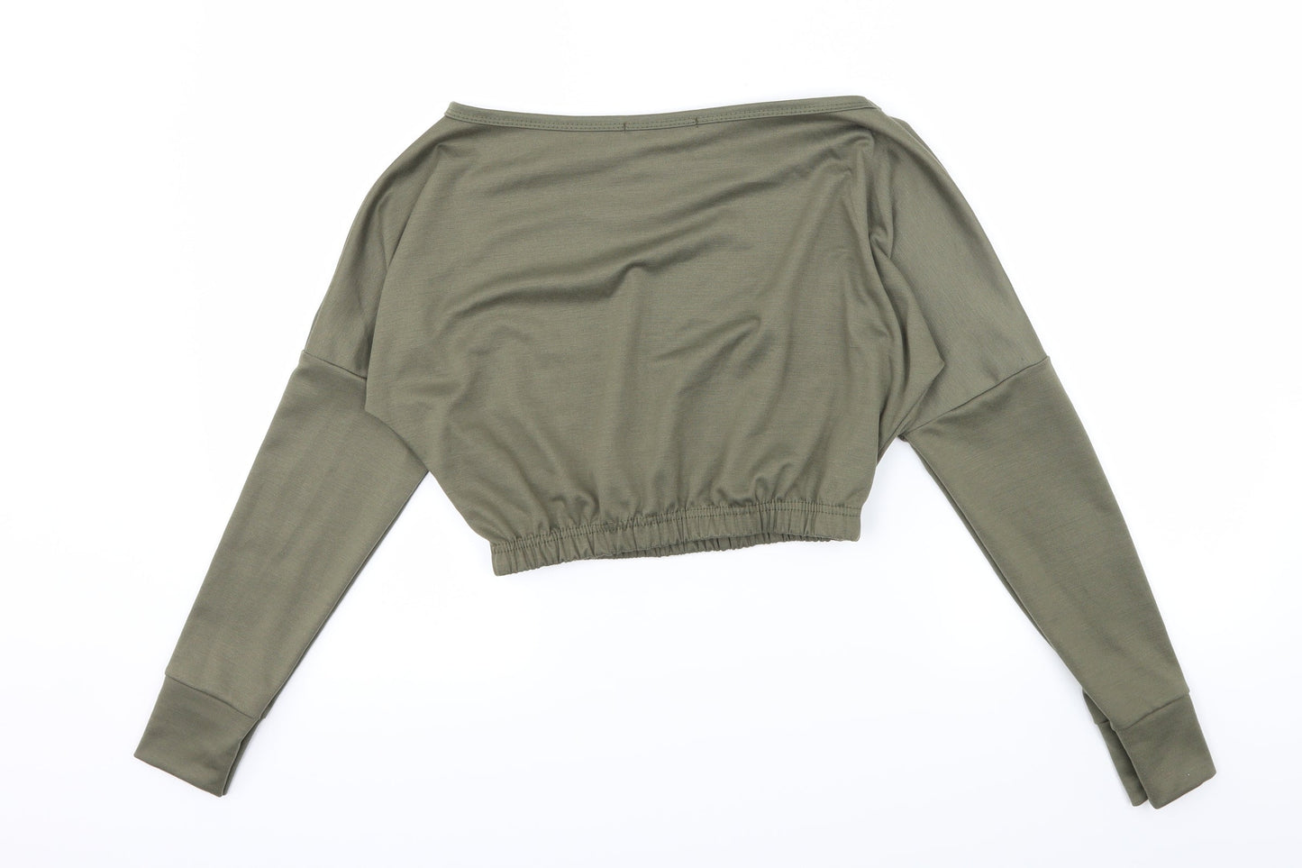 Femme Luxe Womens Green  Jersey Pullover Sweatshirt Size S