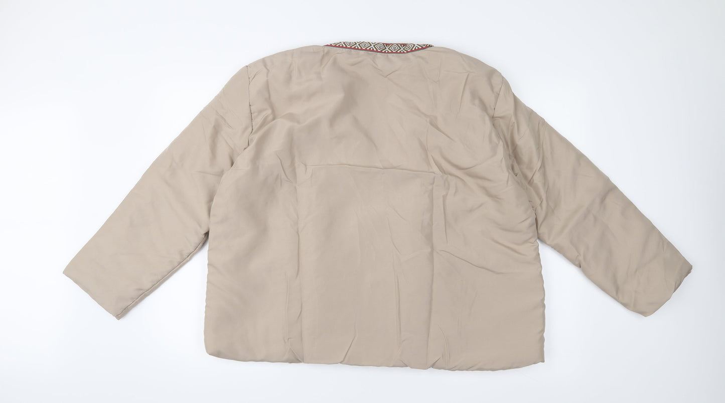 Gabriella Vicenza Womens Beige   Jacket Coat Size 16
