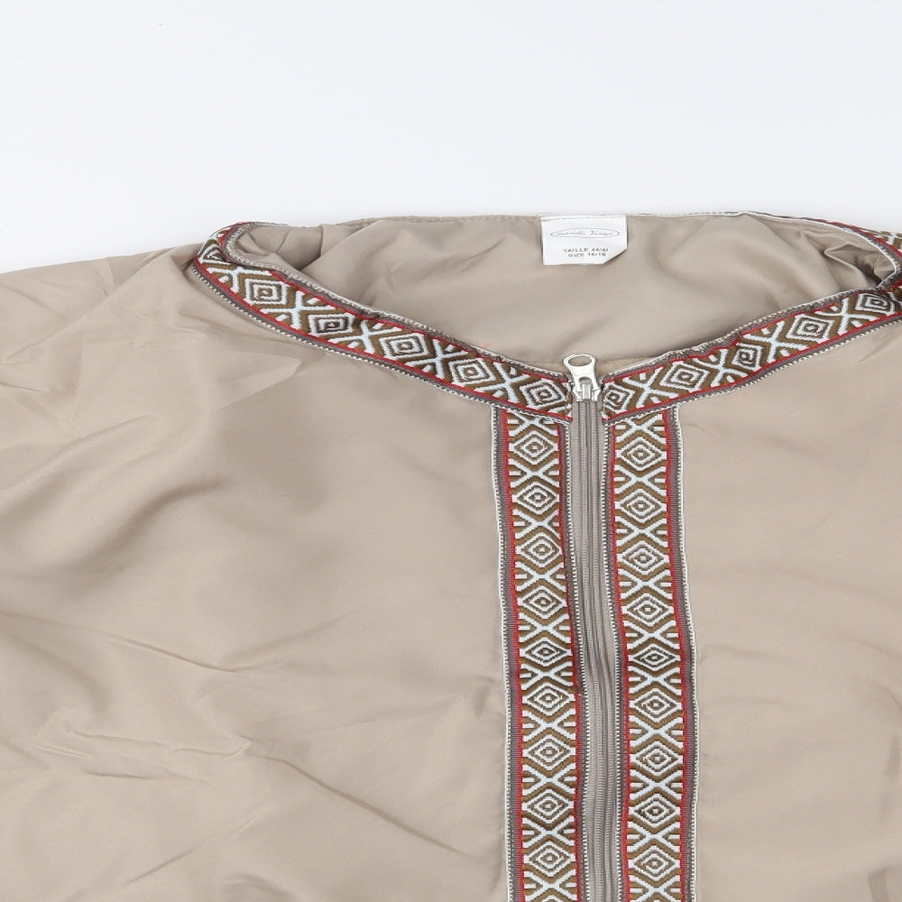 Gabriella Vicenza Womens Beige   Jacket Coat Size 16