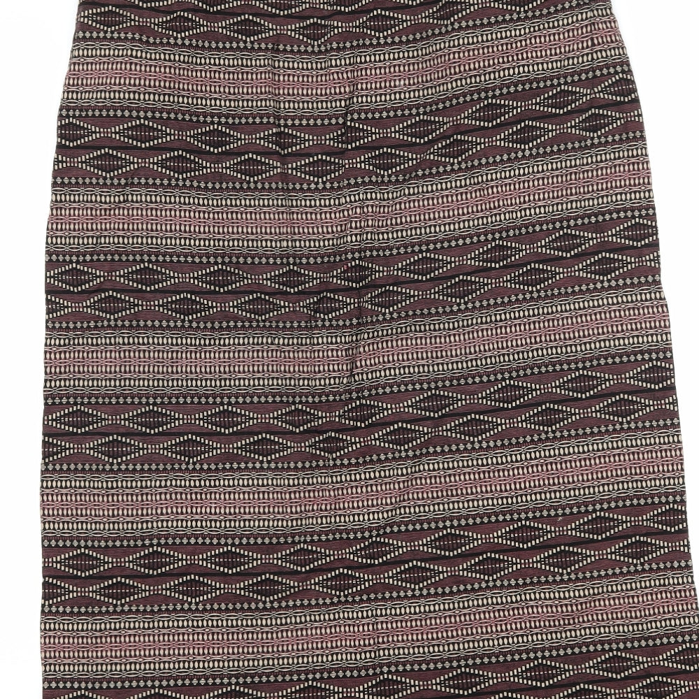 Preworn Womens Brown Geometric  Maxi Skirt Size 30