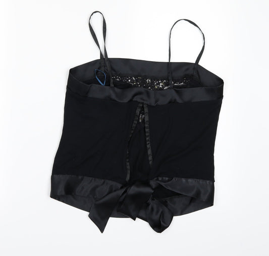 Stark Womens Black   Cropped Blouse Size 10