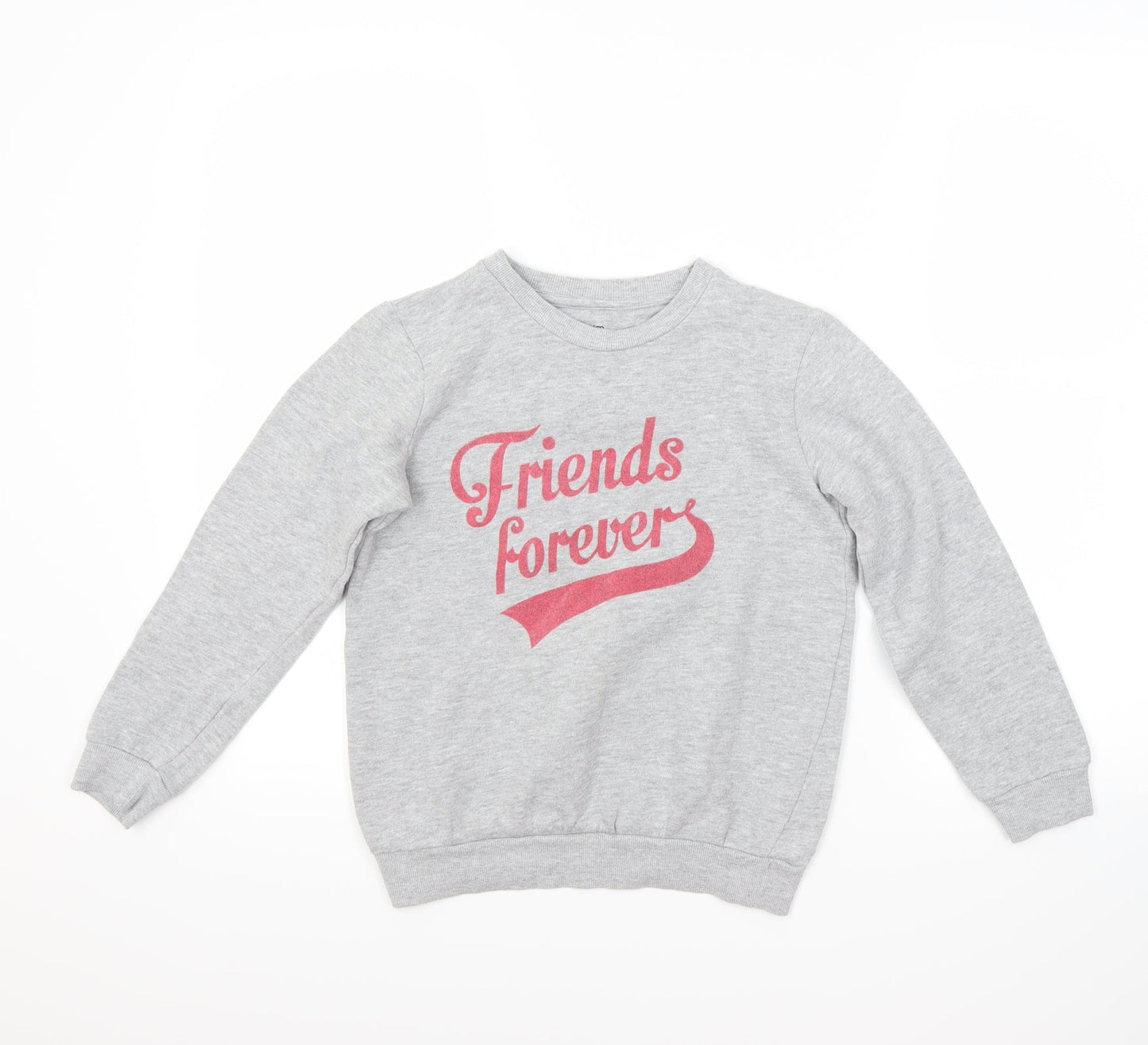 Pep&co Girls Grey   Pullover Sweatshirt Size 7-8 Years  - Friends Forever