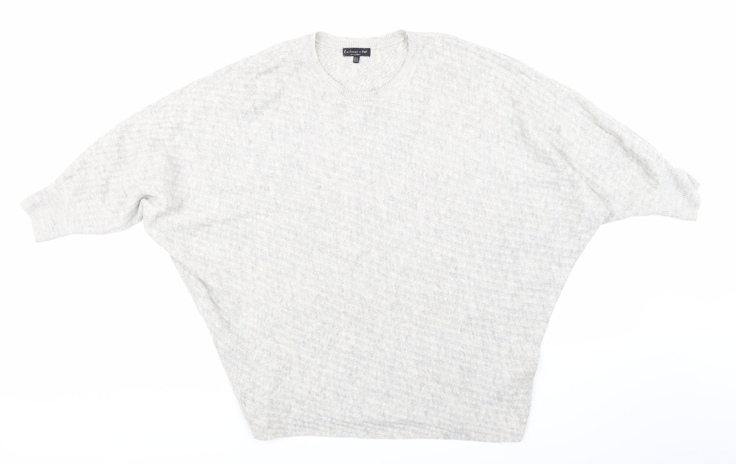 F&F Womens Grey  Knit Pullover Jumper Size 14