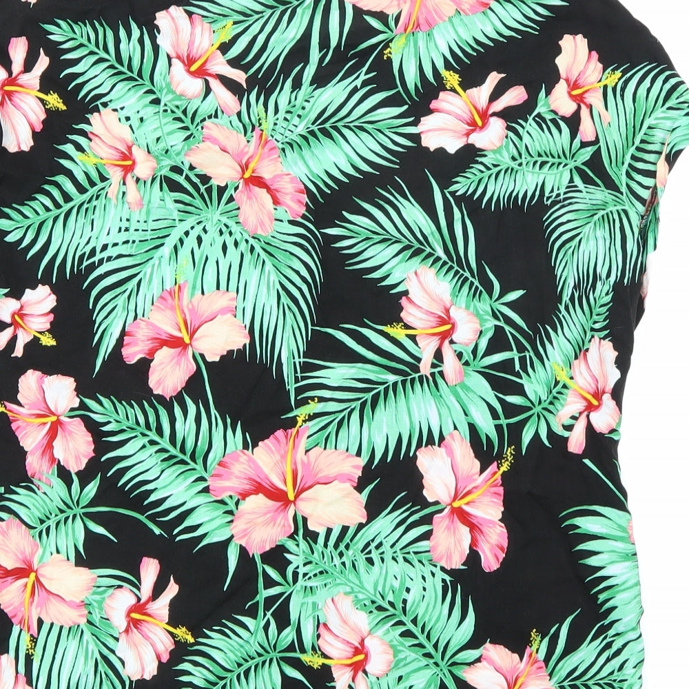 Atmosphere Womens Black Floral  Basic Blouse Size 6