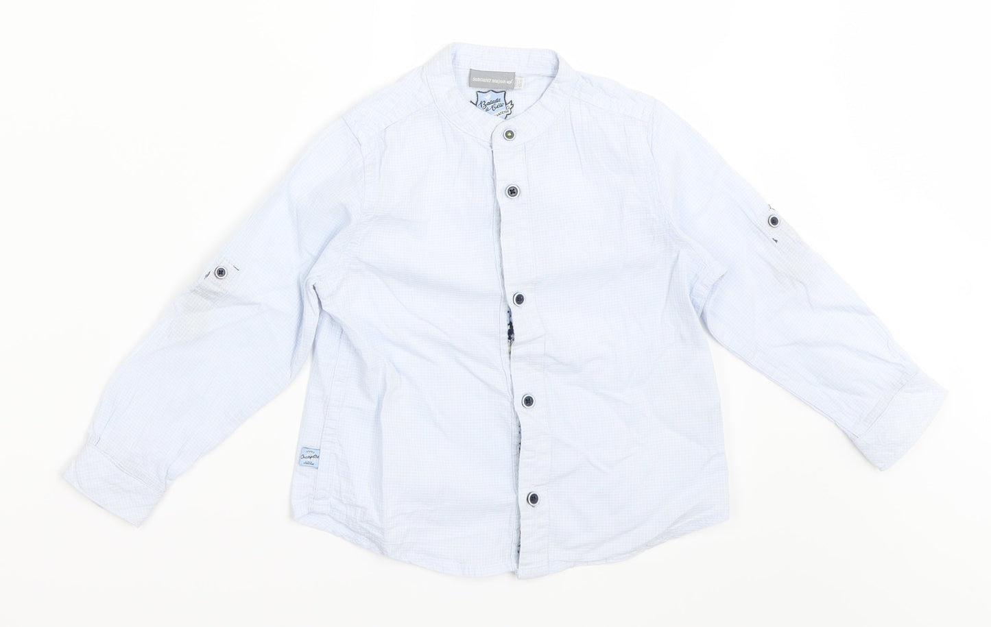Sergent Major  Boys Blue   Jersey Button-Up Size 3 Years