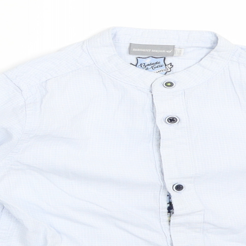 Sergent Major  Boys Blue   Jersey Button-Up Size 3 Years