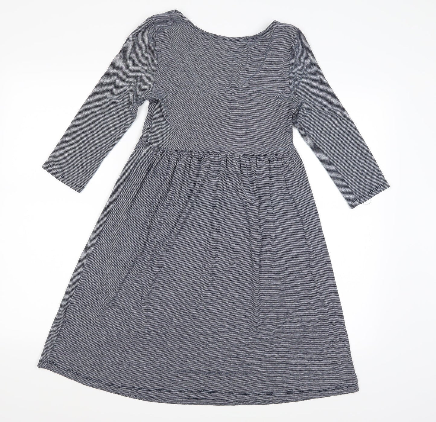 H&M Womens Blue Striped  A-Line  Size S