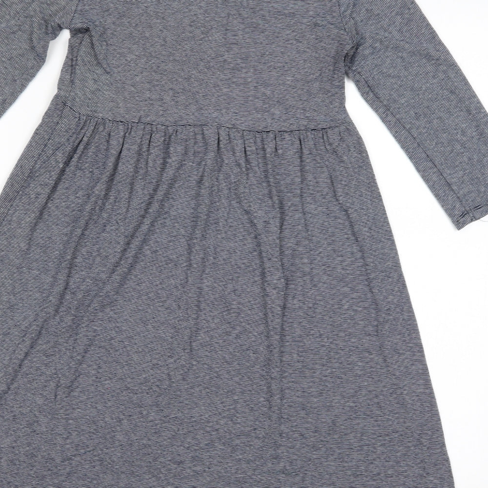 H&M Womens Blue Striped  A-Line  Size S