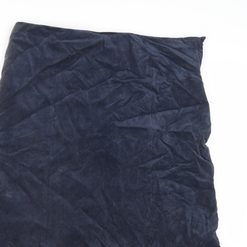 ROWLANDS Womens Blue  Corduroy Swing Skirt