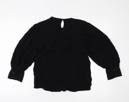 H&M Womens Black   Basic Blouse Size 10