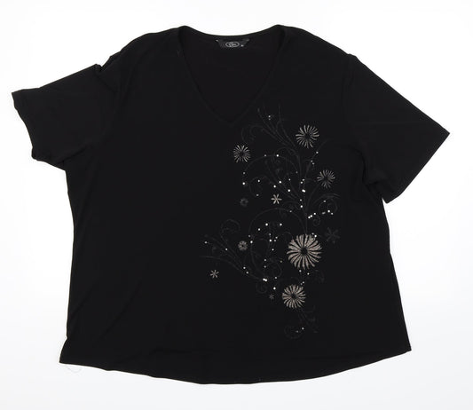 BM Womens Black   Basic Blouse Size XL