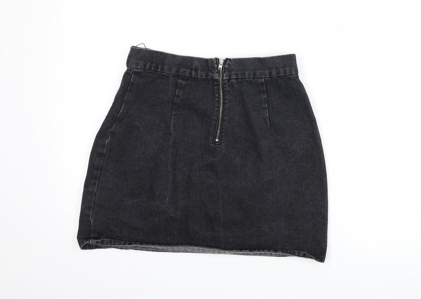 denim co Womens Black  Denim A-Line Skirt Size 10