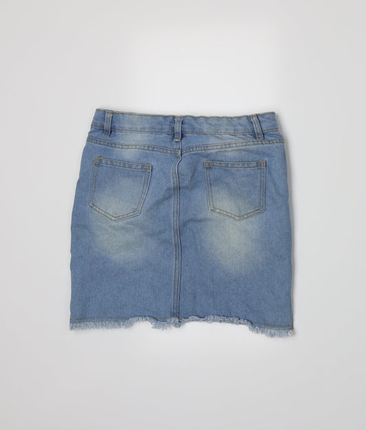 Hullabaloo Girls Blue  Denim A-Line Skirt Size 9-10 Years