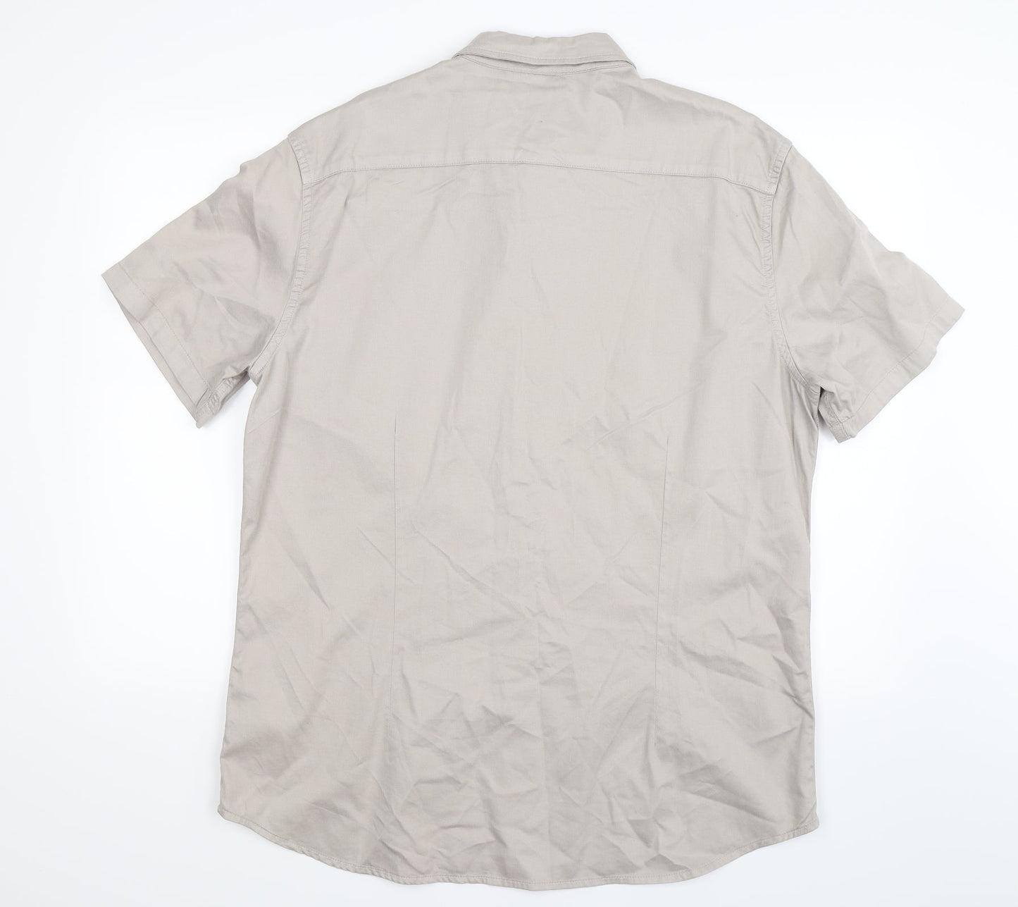 ASOS Mens Grey    Button-Up Size 2XL  - stone