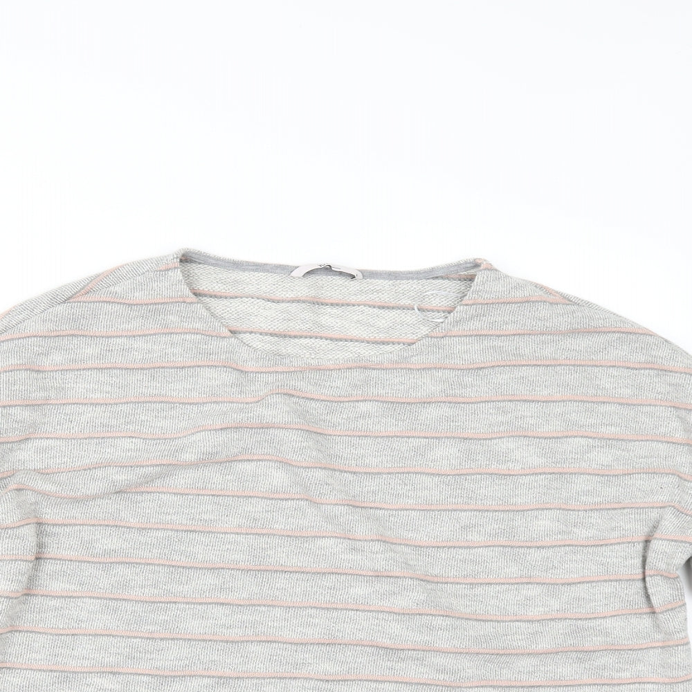 TU Womens Grey Striped  Pullover Jumper Size 16