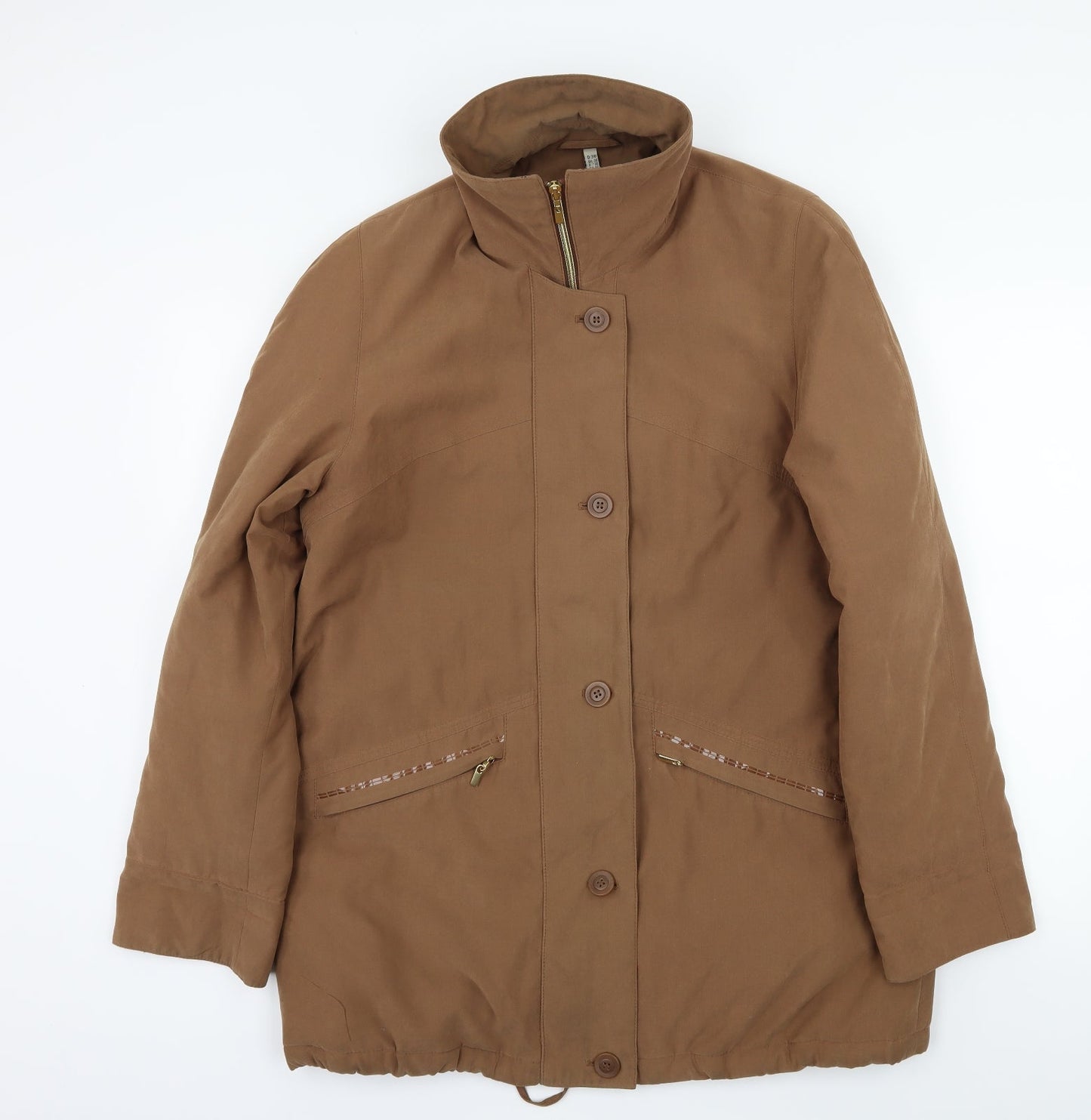 Preworn Womens Brown   Overcoat Coat Size 10