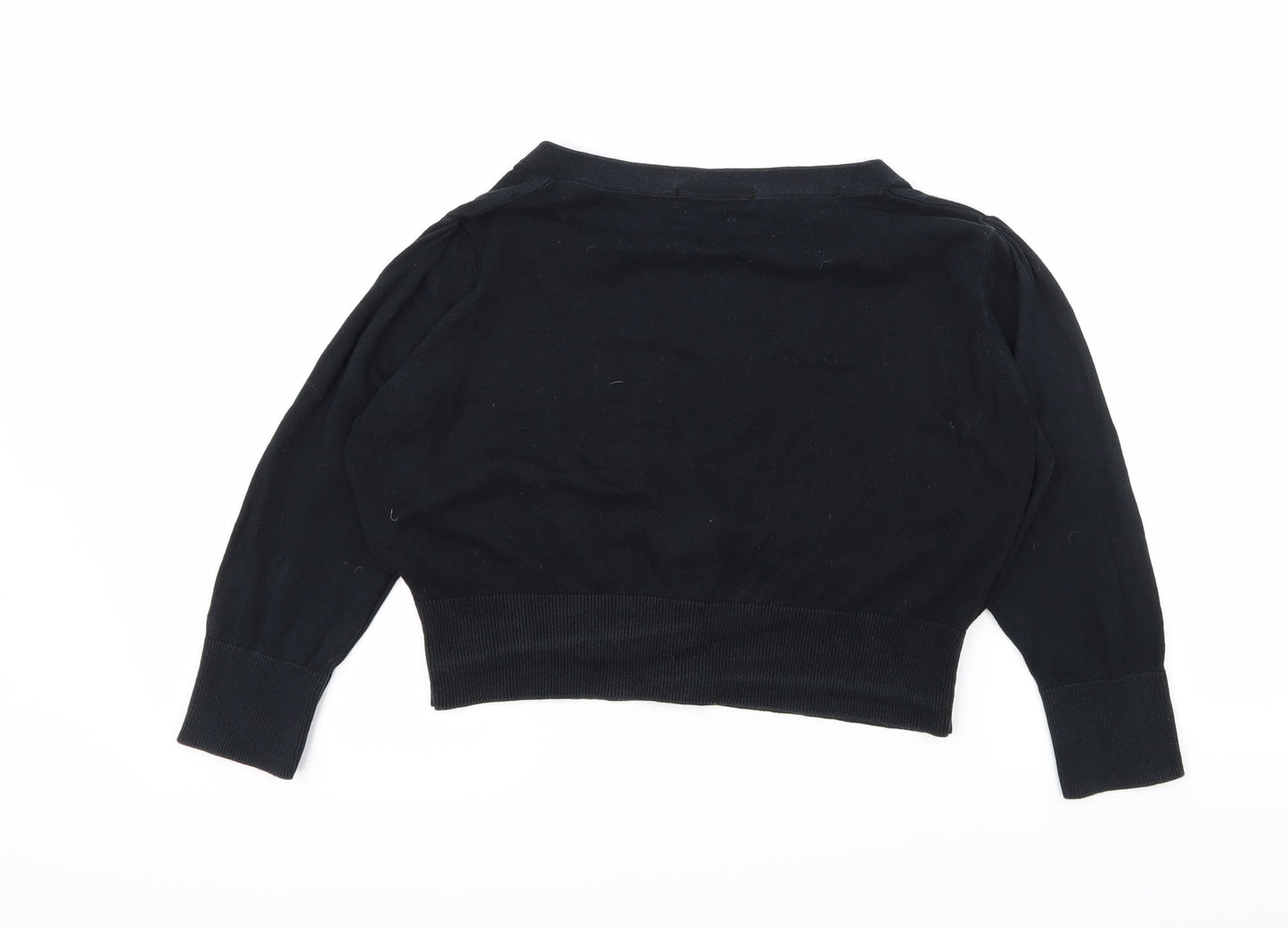 Marks and Spencer Womens Black  Knit Cardigan Jumper Size 12