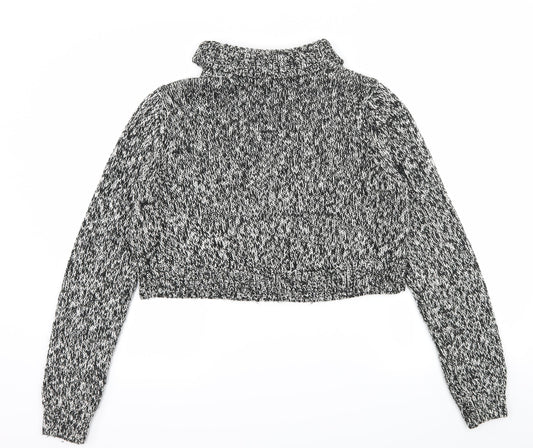 H&M Womens Black  Knit Pullover Jumper Size M