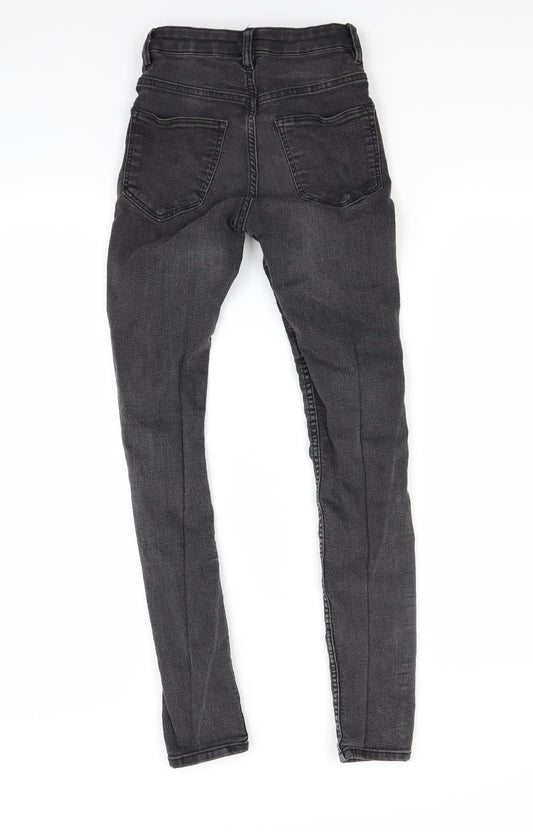 H&M Womens Black  Denim Skinny Jeans Size 4 L27 in