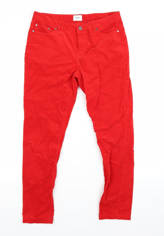 Saint Tropez Clothing Womens Red  Denim Mom Jeans Size 10 L27 in
