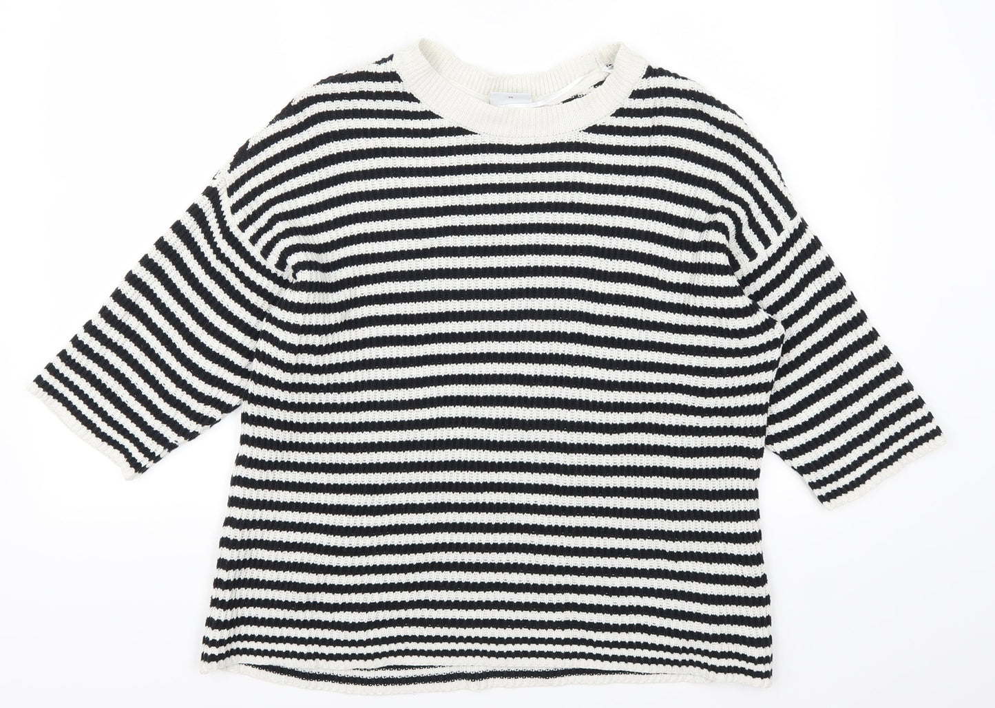 Noisy may Womens Black Striped  Pullover Jumper Size XS