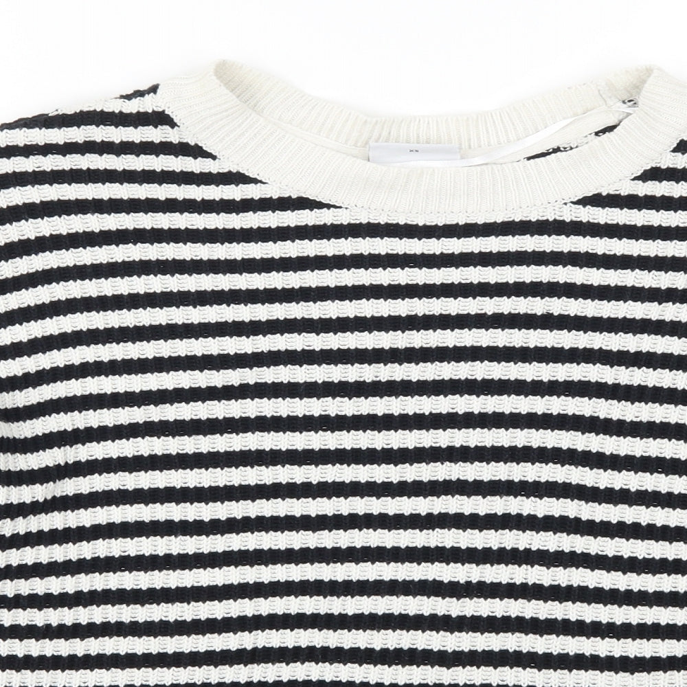 Noisy may Womens Black Striped  Pullover Jumper Size XS