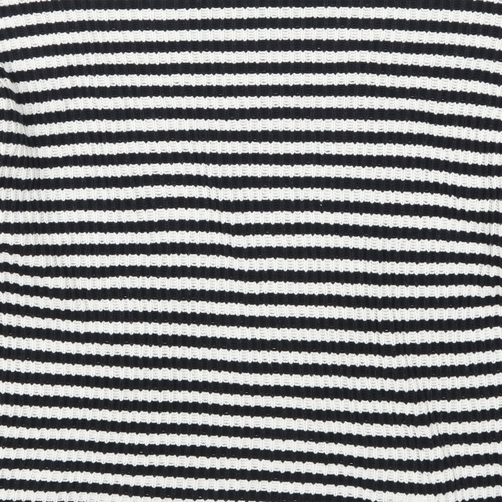 Noisy may Womens Black Striped  Pullover Jumper Size XS