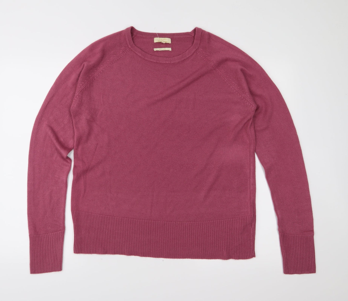 Sarah Hamilton Womens Pink  Knit Pullover Jumper Size L