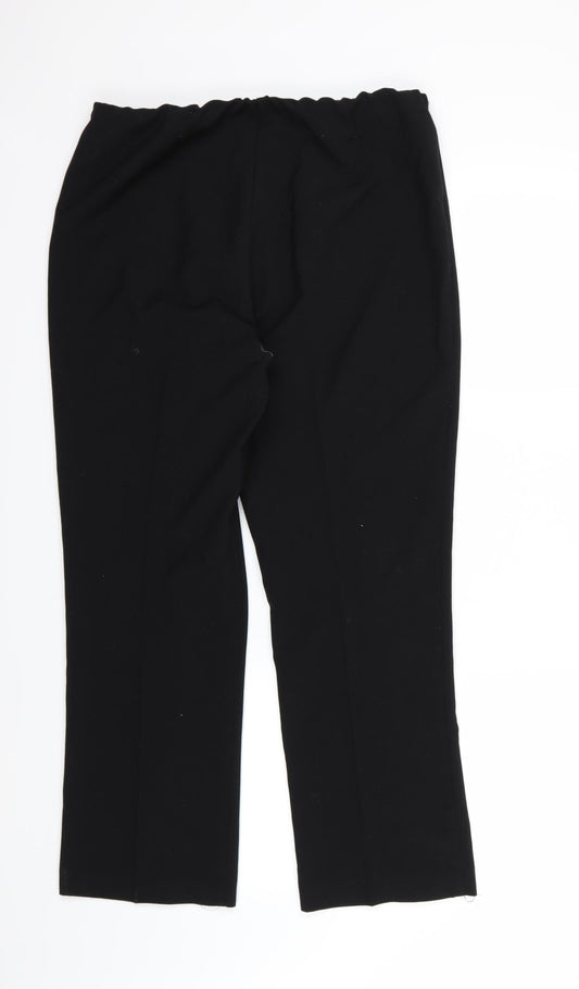 Artisa Womens Black  Rayon Trousers  Size 12 L28 in