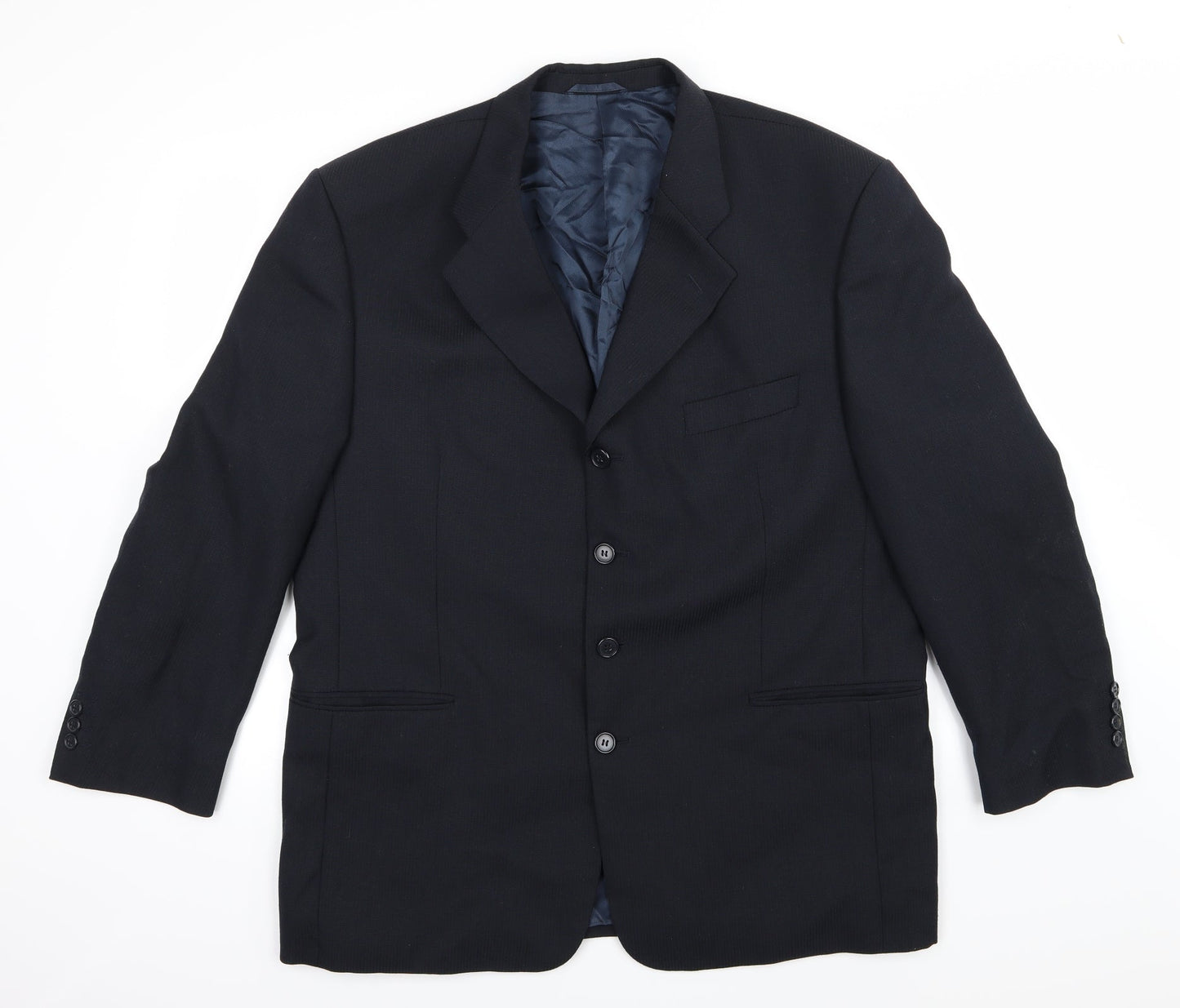 Tom English Mens Blue Striped  Jacket Suit Jacket Size 44