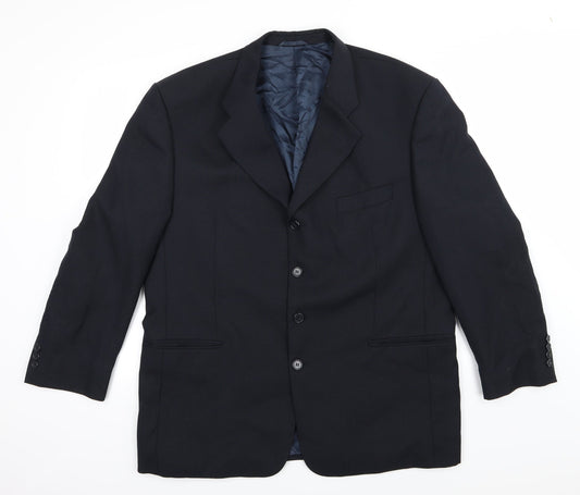 Tom English Mens Blue Striped  Jacket Suit Jacket Size 44