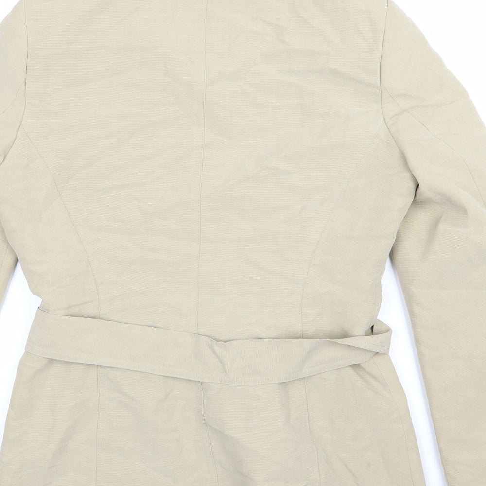 Wallis Womens Beige   Overcoat Coat Size 10