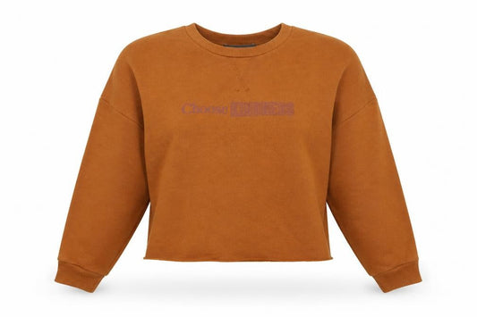 Primark Womens Brown  Jersey Pullover Sweatshirt Size S  - Choose Kindness