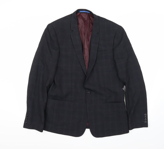 Riverisland Mens Black   Jacket Suit Jacket Size 42