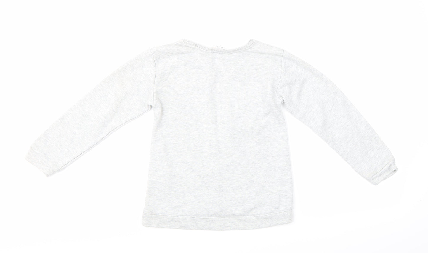 H&M Girls Grey   Pullover Sweatshirt Size 7-8 Years