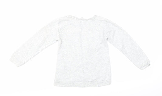 H&M Girls Grey   Pullover Sweatshirt Size 7-8 Years